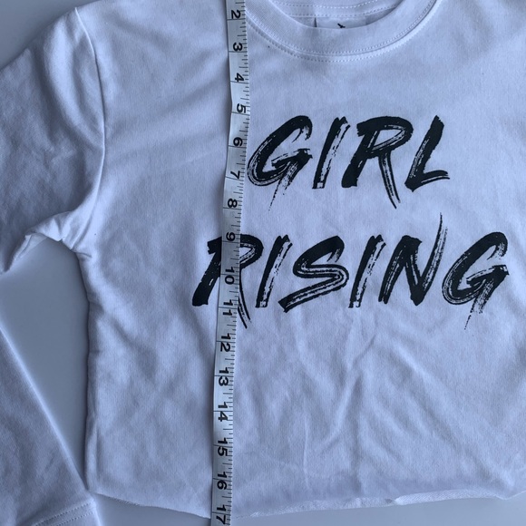 Long Sleeve Girl Rising Tie Front Crop - S - NWT - Picture 6 of 8